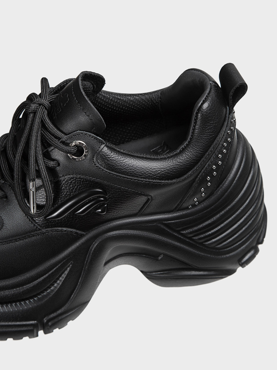 Leather Height-Increase Sneakers