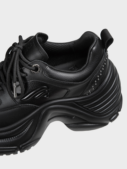Leather Height-Increase Sneakers