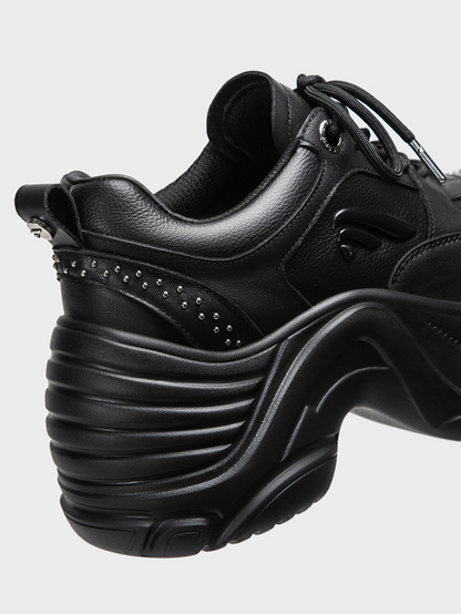 Leather Height-Increase Sneakers