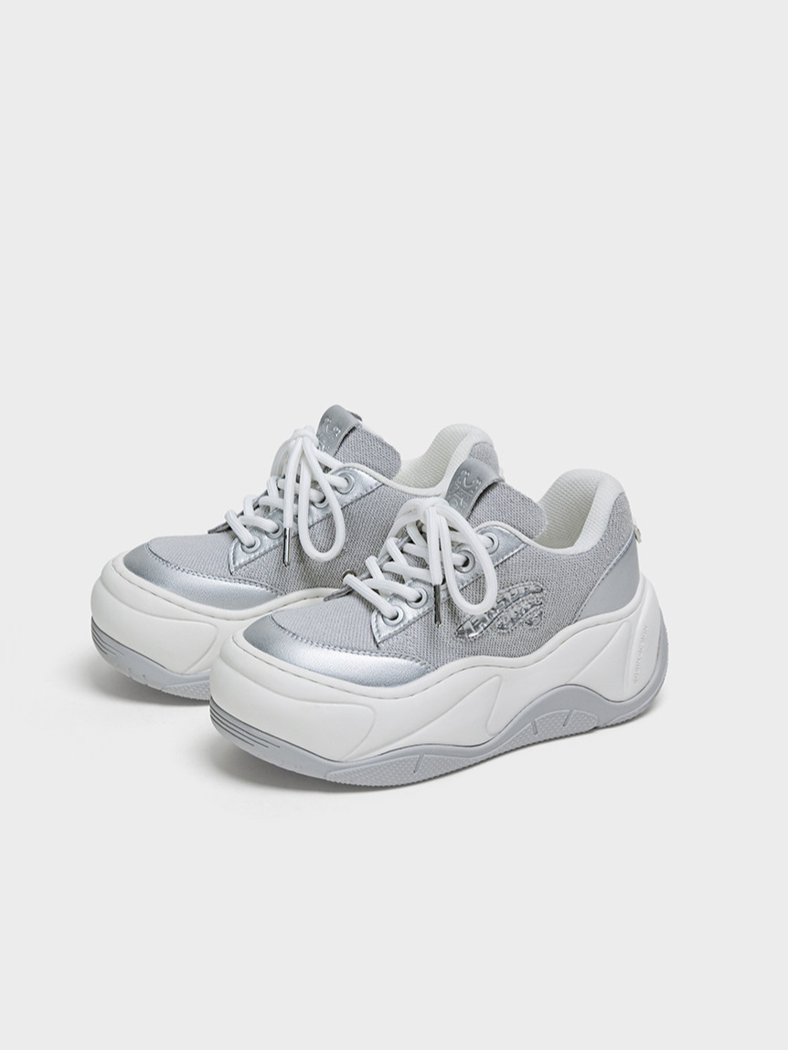Silver Platform Sneakers