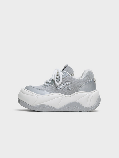 Silver Platform Sneakers