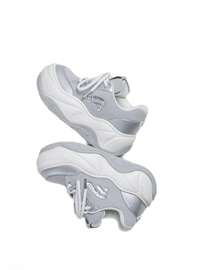 Silver Platform Sneakers