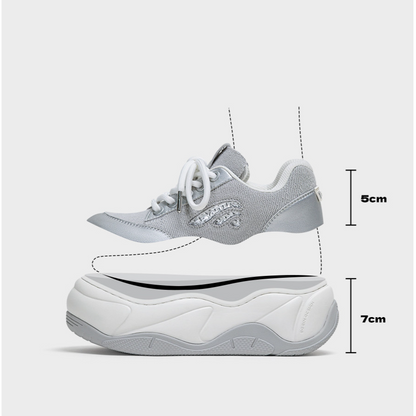 Silver Platform Sneakers