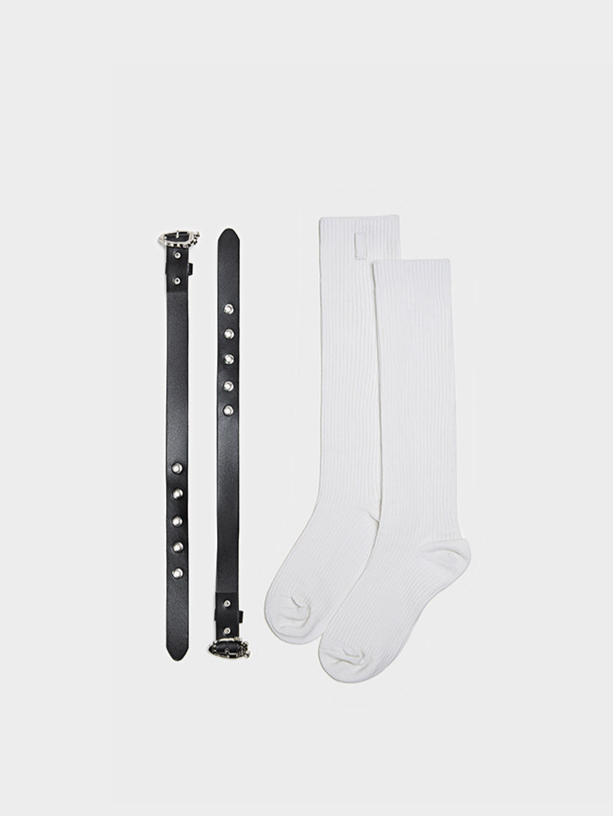 Leather Strap Socks