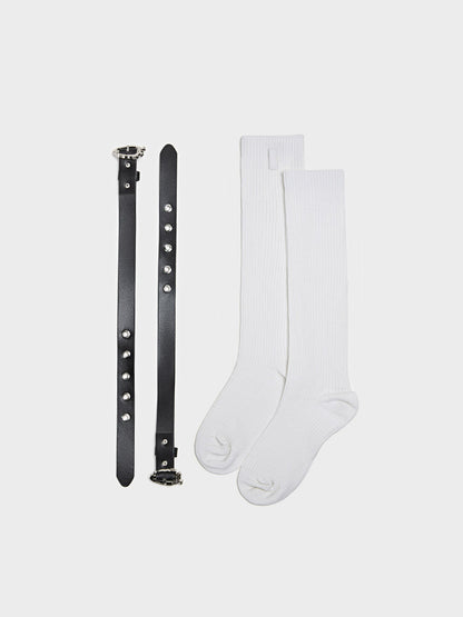Leather Strap Socks