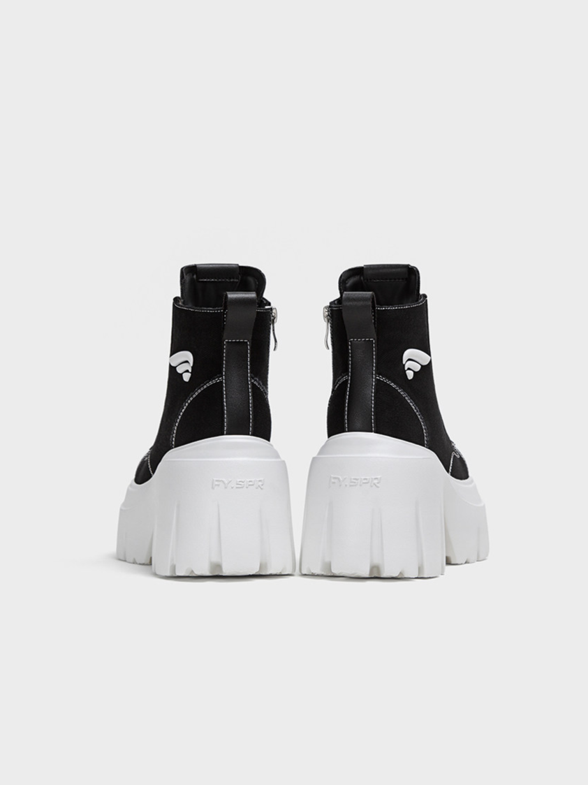 Platform High-Top Canvas Shoes