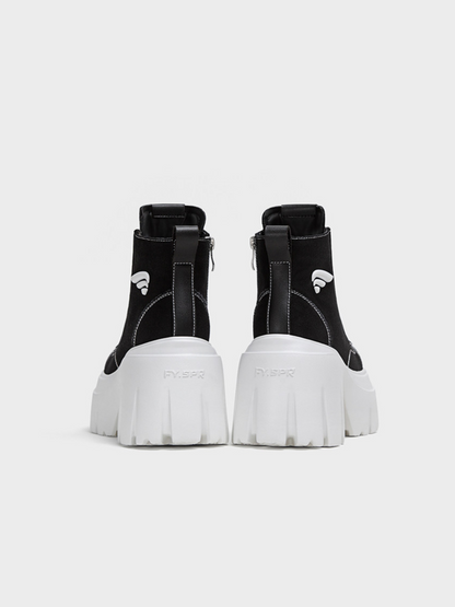 Platform High-Top Canvas Shoes