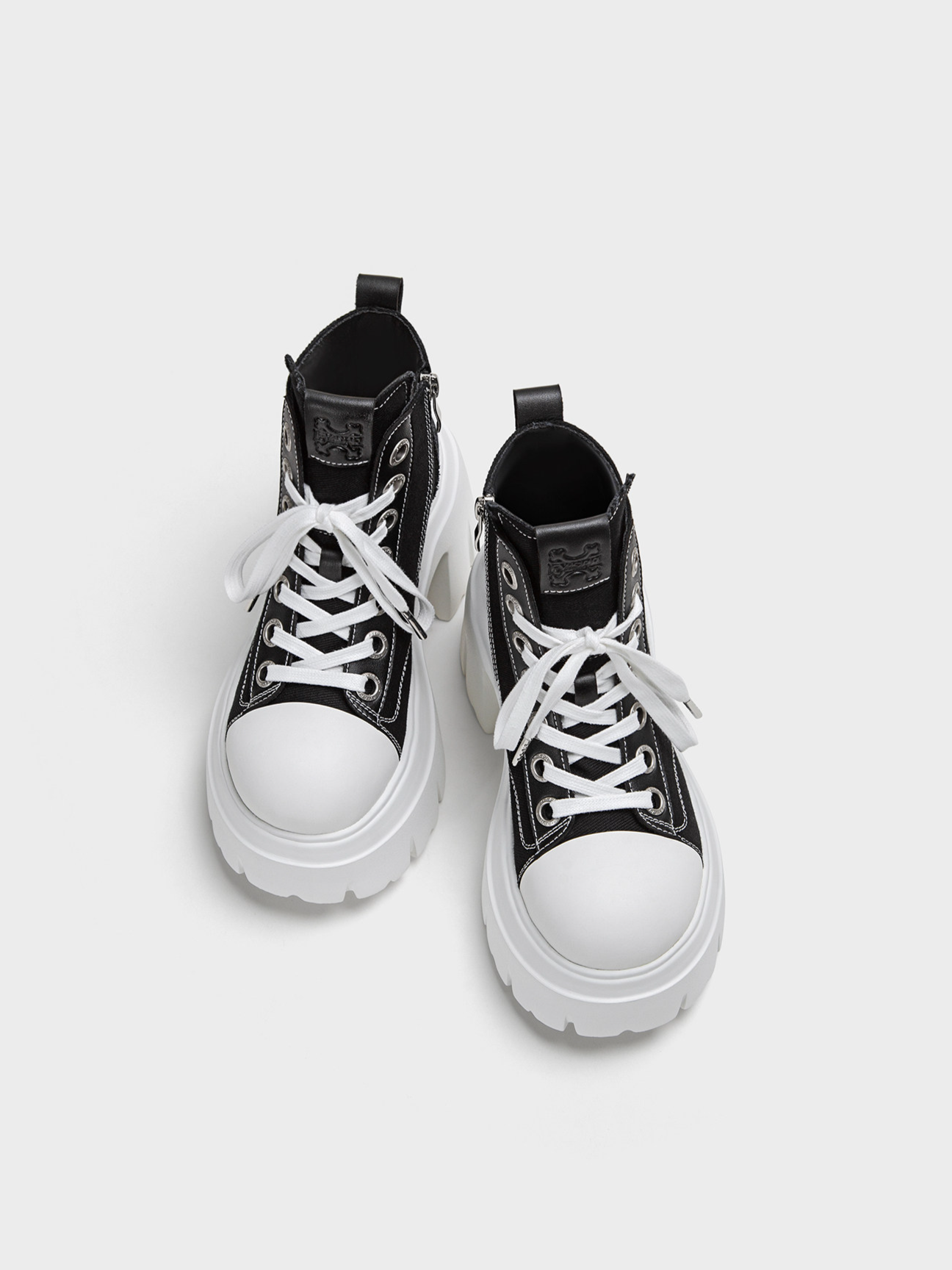 Platform High-Top Canvas Shoes