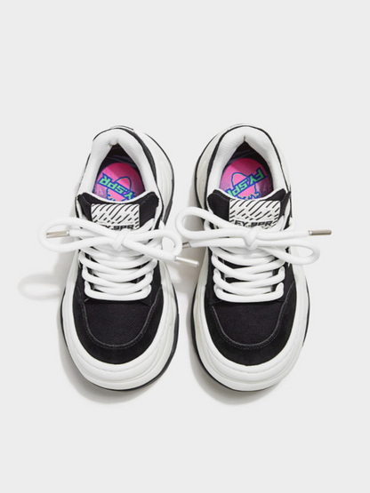 Wave Sole Platform Sneakers