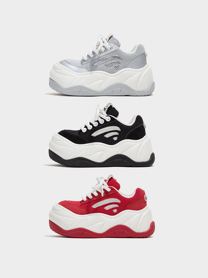 Wave Sole Platform Sneakers