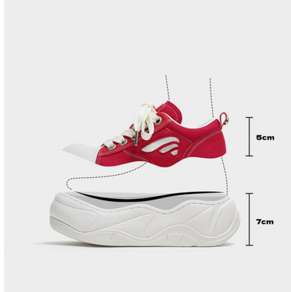 Wave Sole Height Sneakers
