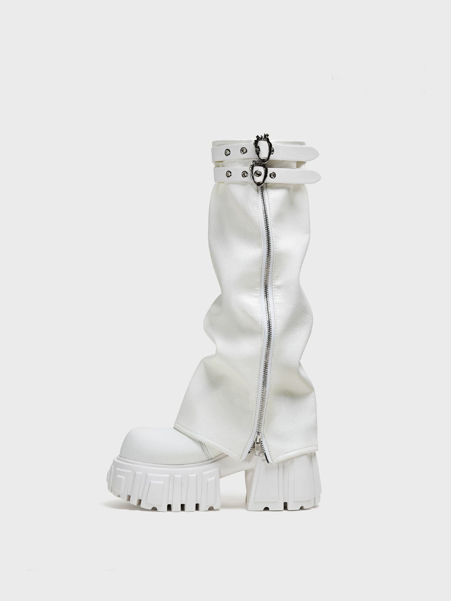 Platform White Ankle Boots