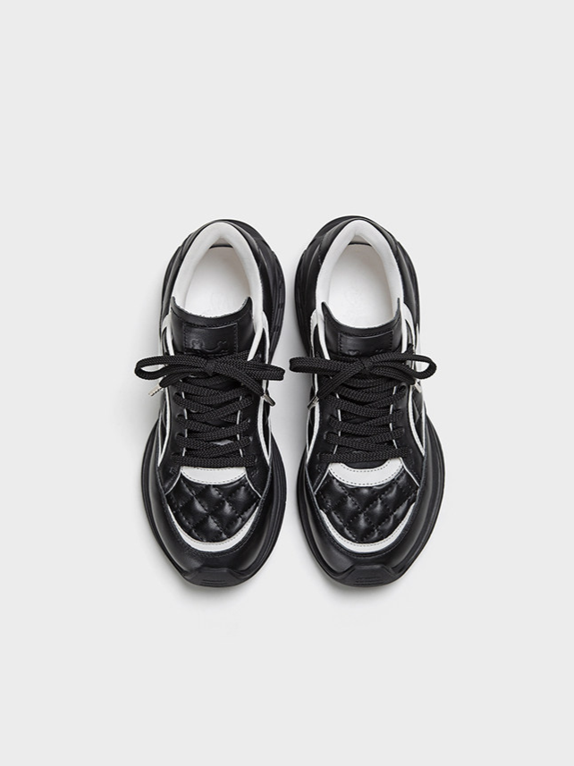 Quilted Height-Increase Sneakers