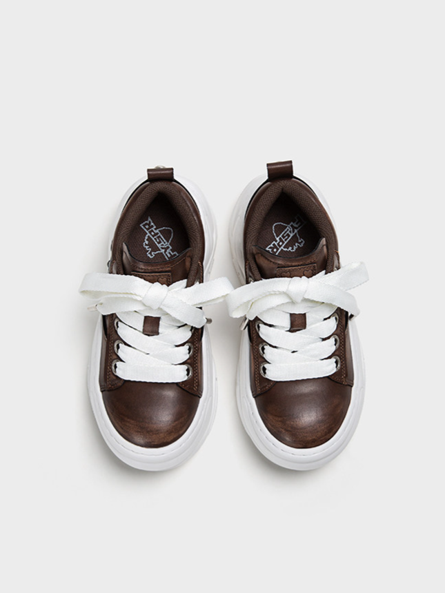 Distressed Platform Loafer Shoes