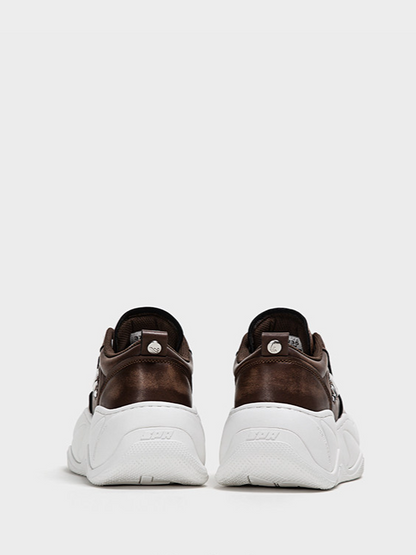 Distressed Platform Loafer Shoes