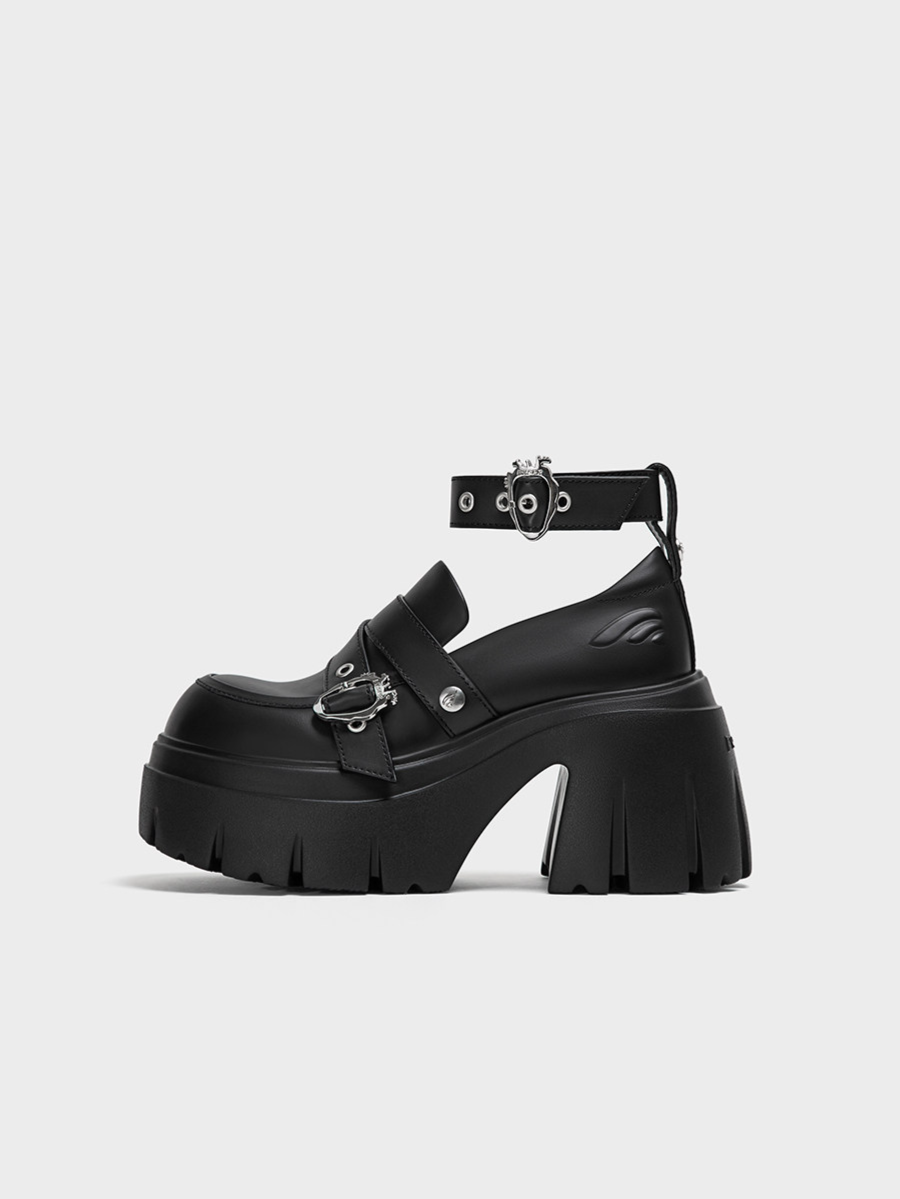Matte Black Chunky Loafers