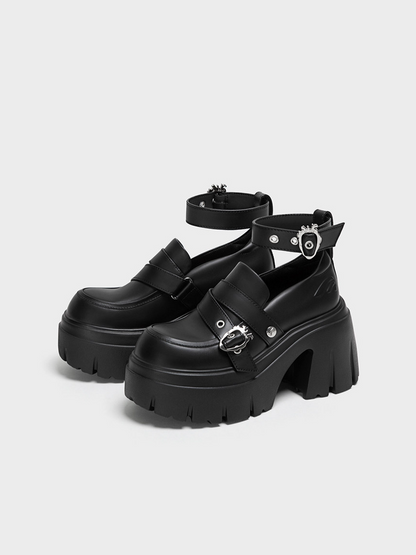 Matte Black Chunky Loafers