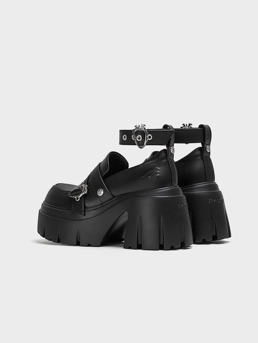 Matte Black Chunky Loafers