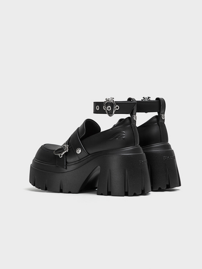 Matte Black Chunky Loafers