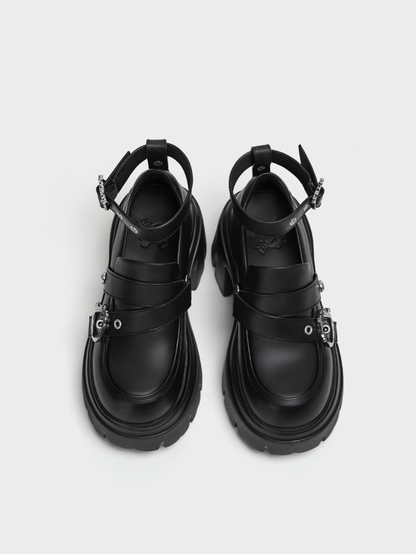 Matte Black Chunky Loafers