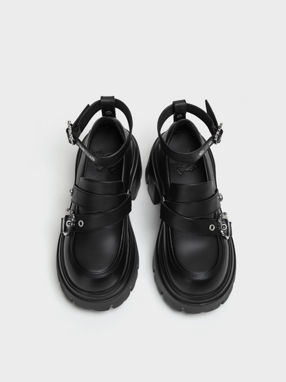 Matte Black Chunky Loafers