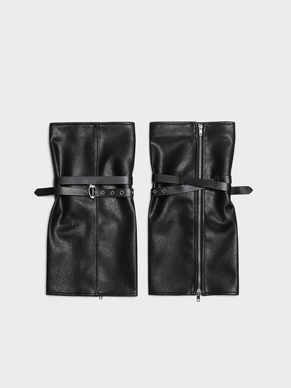 Leather-Textured Slouch Legwarmers