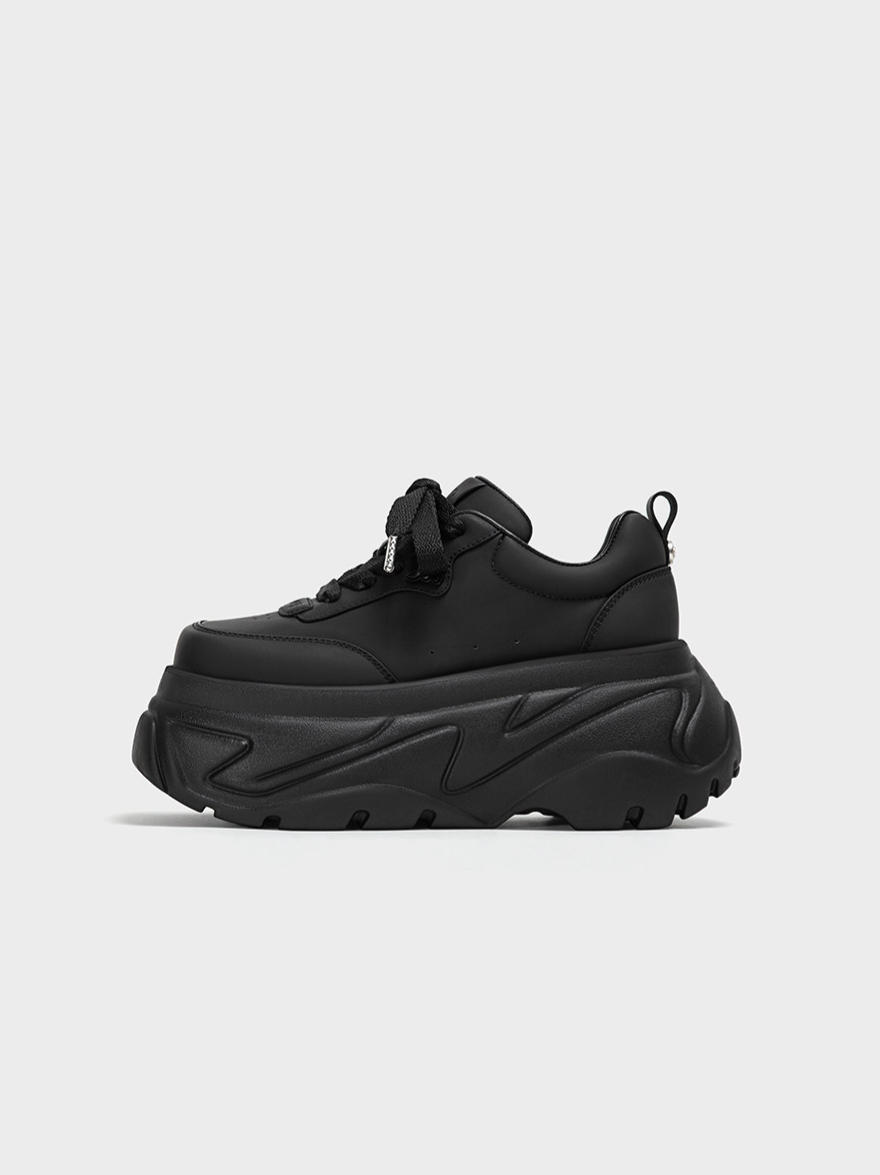 Square-Toe Thick Sole Shoes