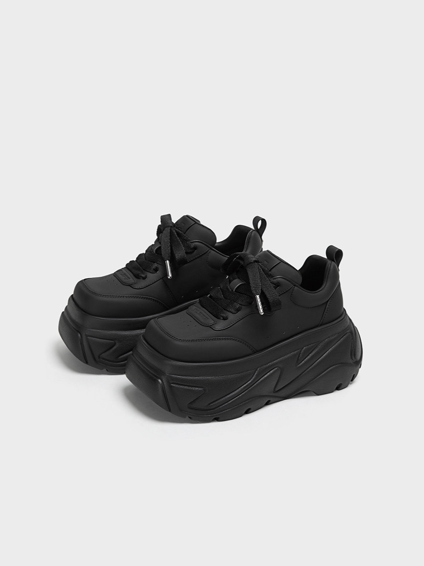 Square-Toe Thick Sole Shoes