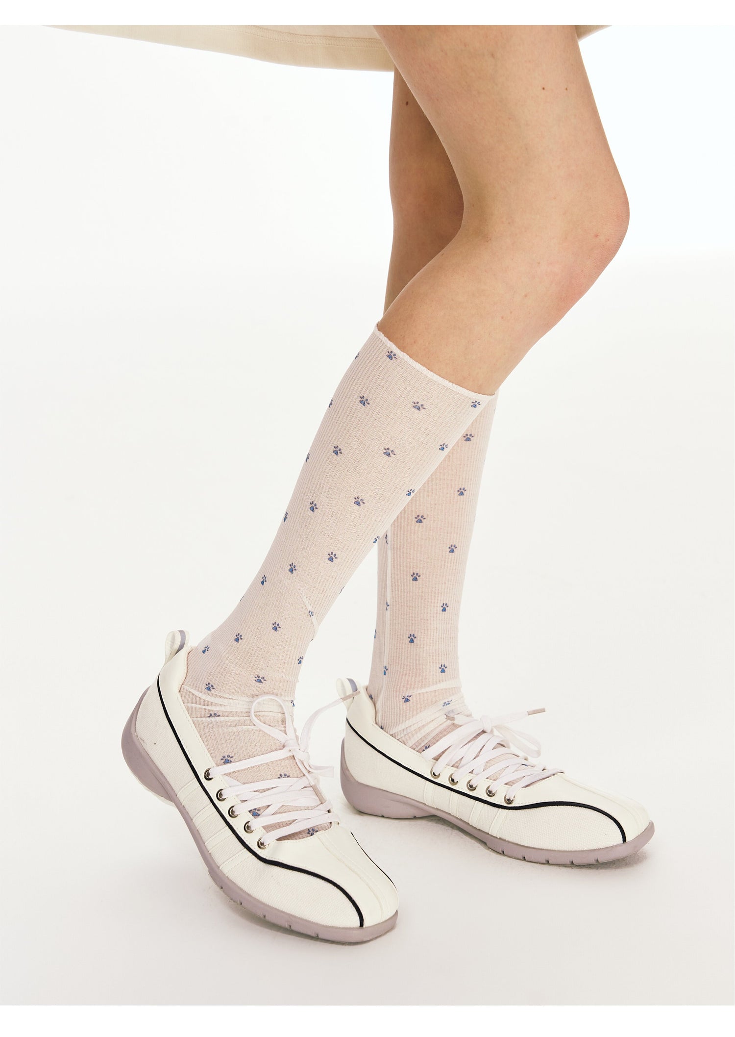 Cat Print Knee Socks
