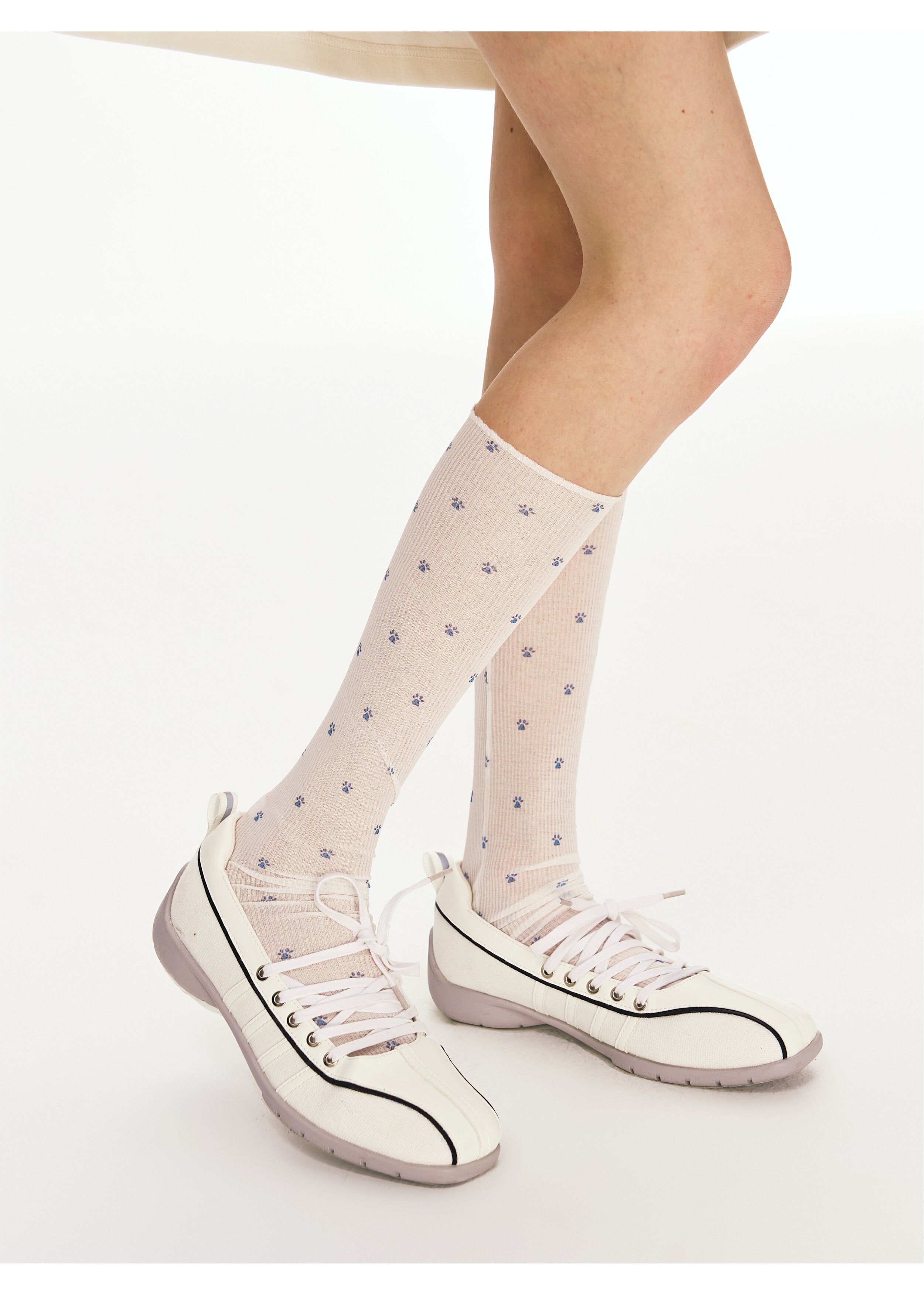 Cat Print Knee Socks