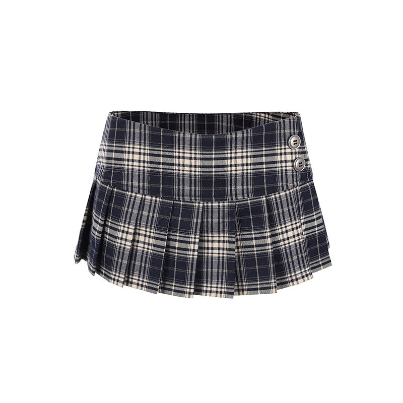 Plaid A-Line Mini Skirt