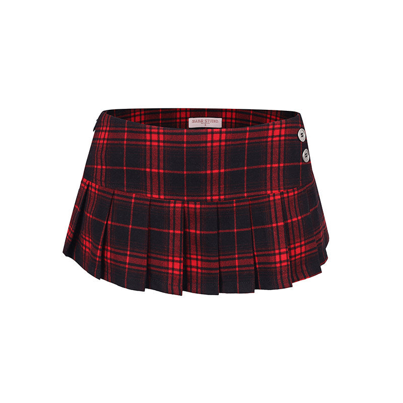 Plaid A-Line Mini Skirt