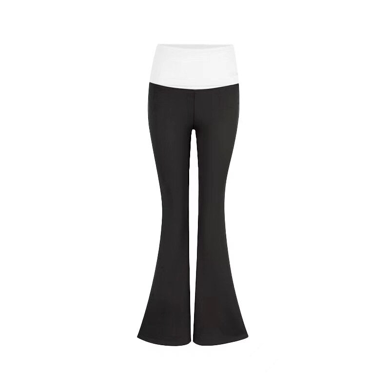 Rhinestone Flared Yoga Pants