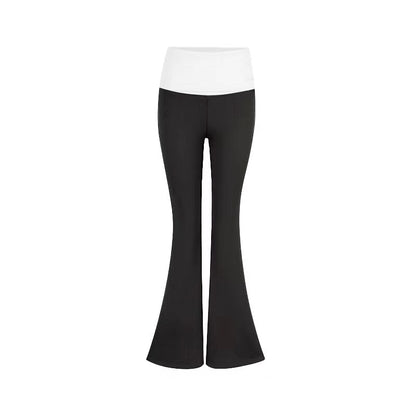 Rhinestone Flared Yoga Pants