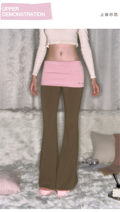 Rhinestone Flared Yoga Pants