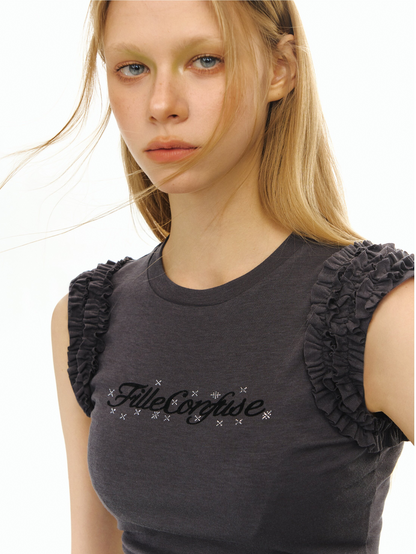 Layered Ruffle Knit Tee