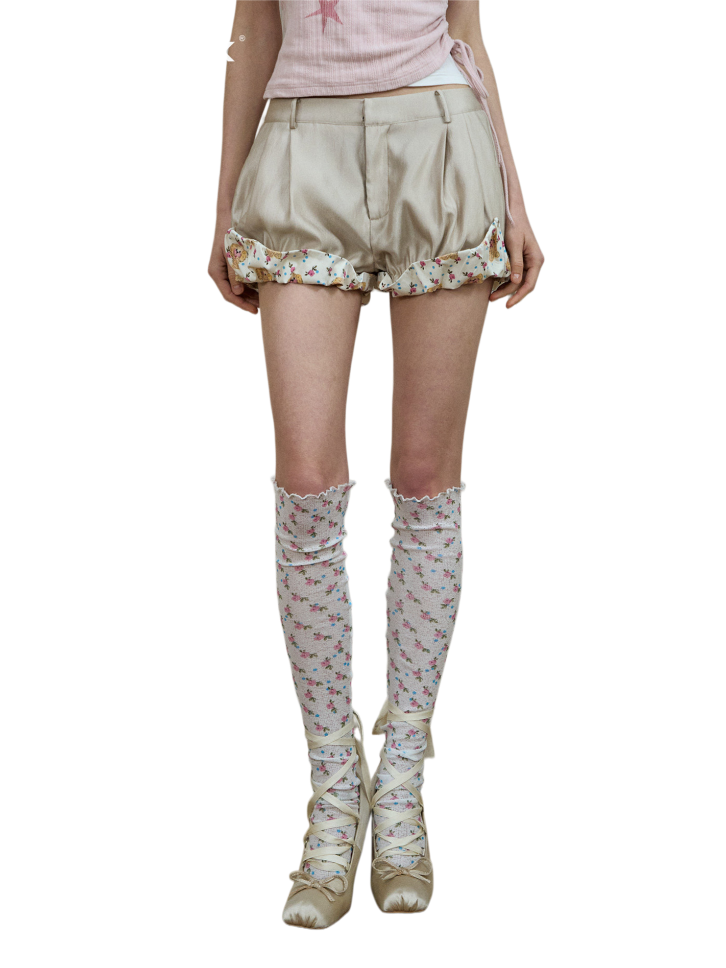 Printed Pumpkin Shorts