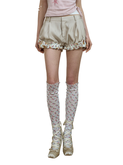 Printed Pumpkin Shorts