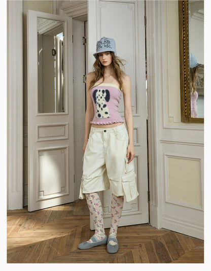 Faux-Mohair Tube Top