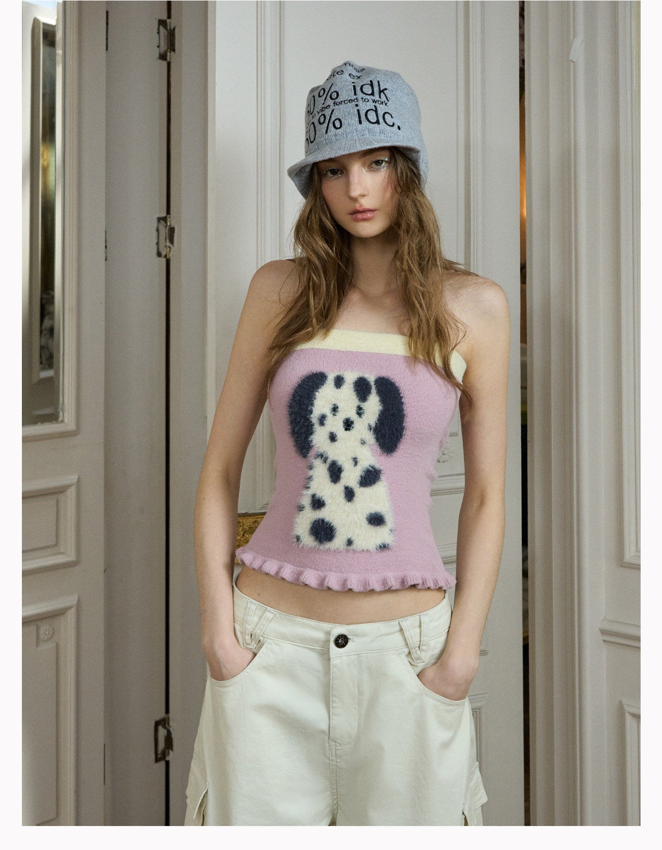Faux-Mohair Tube Top