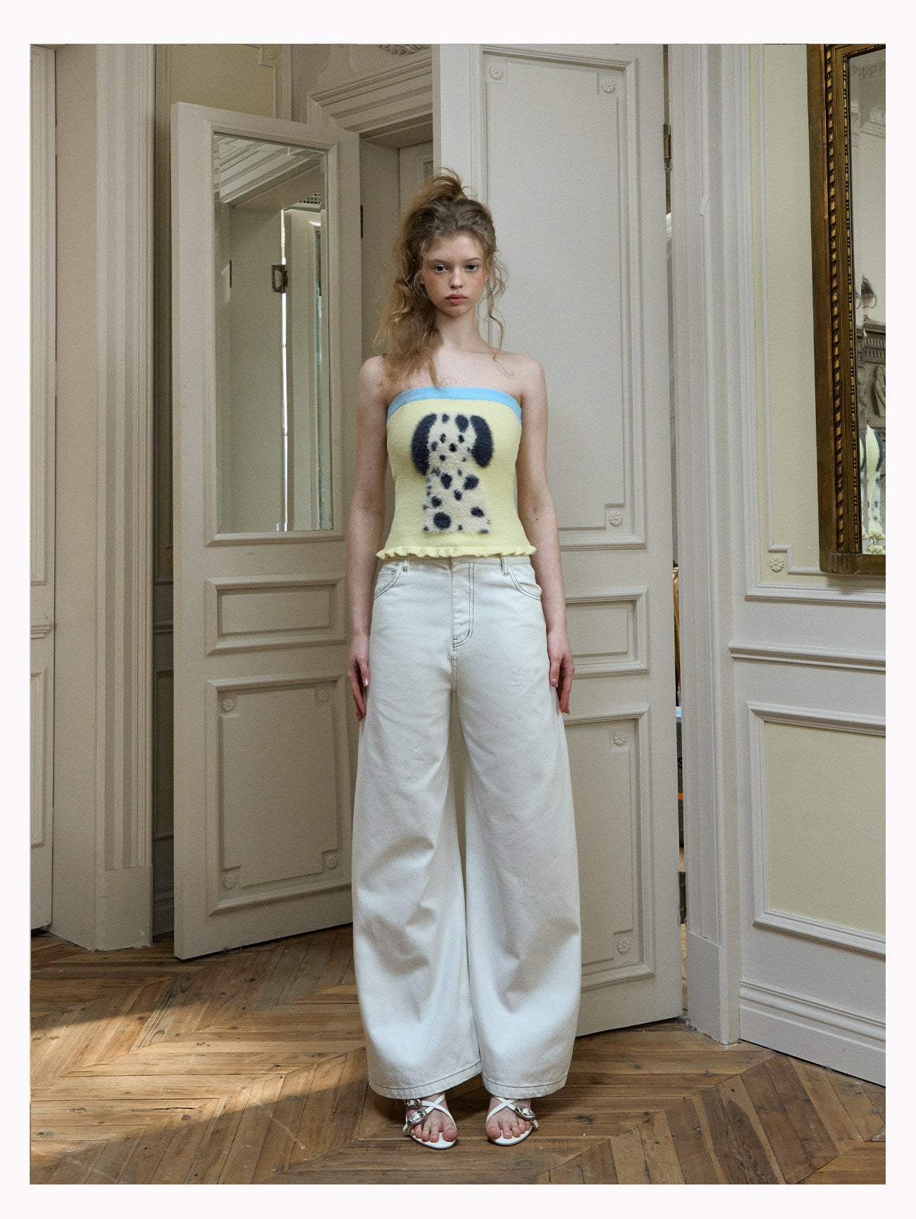 Faux-Mohair Tube Top