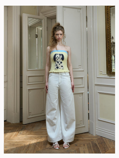 Faux-Mohair Tube Top