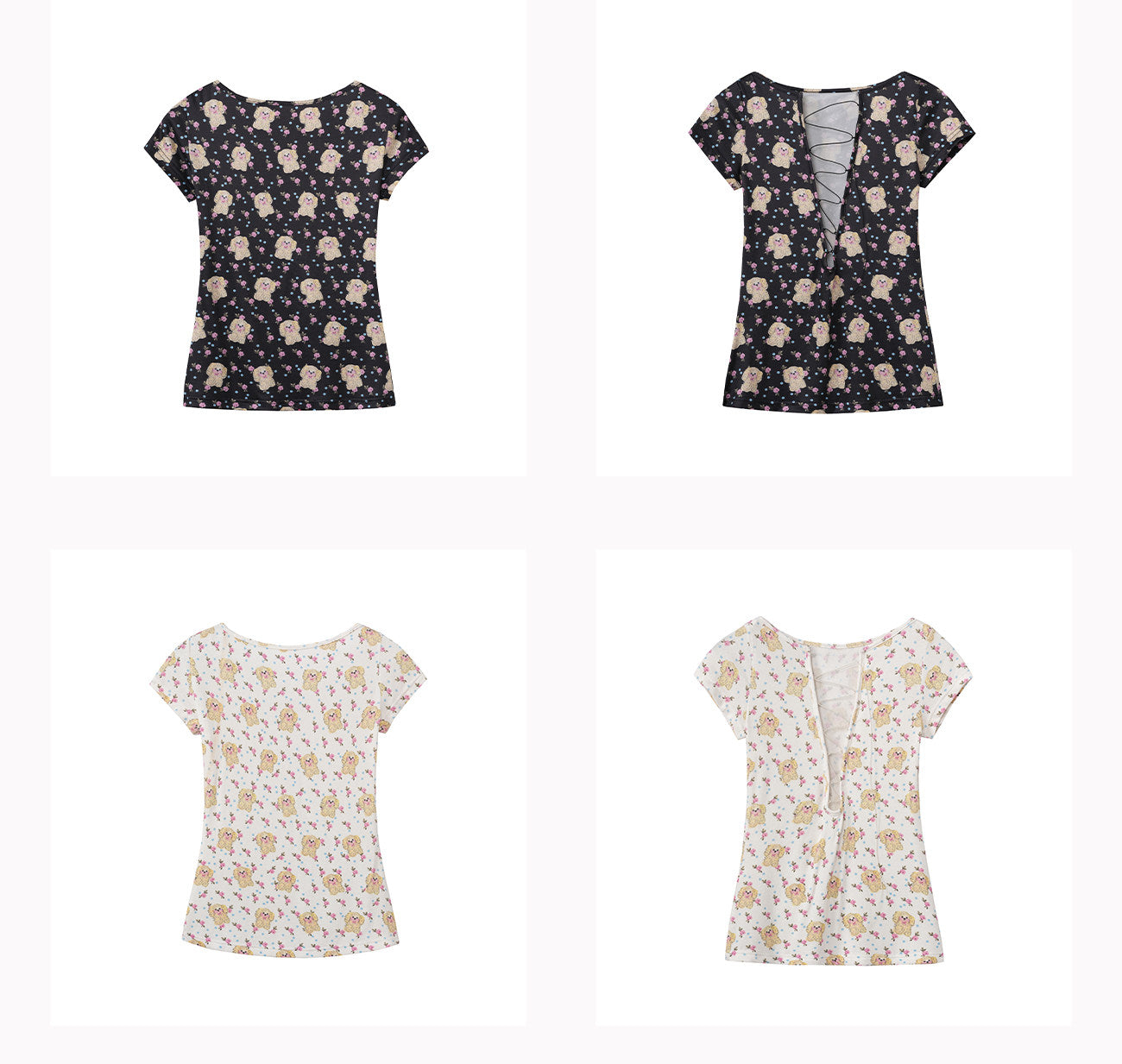 Print Slim V-Neck Tee