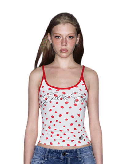 Rhinestone Ribbed Cami Top