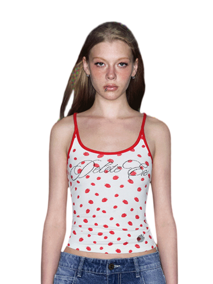 Rhinestone Ribbed Cami Top