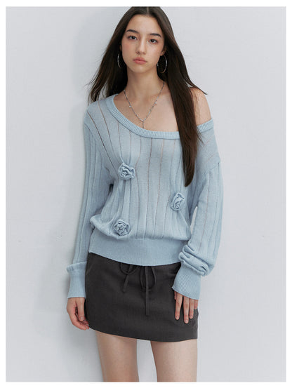 Asymmetric Flower Knit