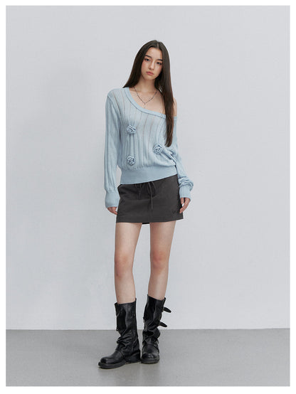 Asymmetric Flower Knit