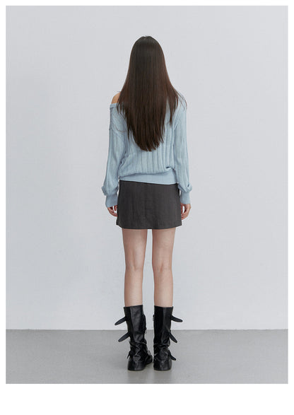Asymmetric Flower Knit