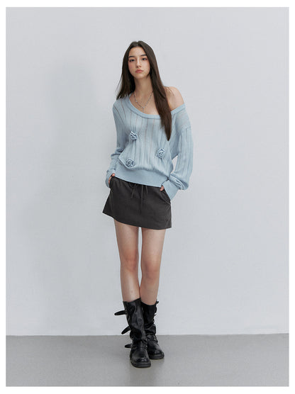 Asymmetric Flower Knit