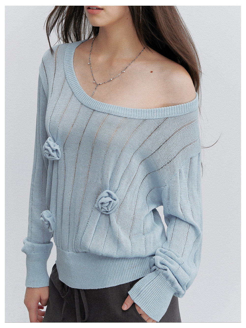 Asymmetric Flower Knit